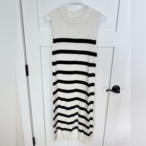 Sleeveless Striped Knit Dress